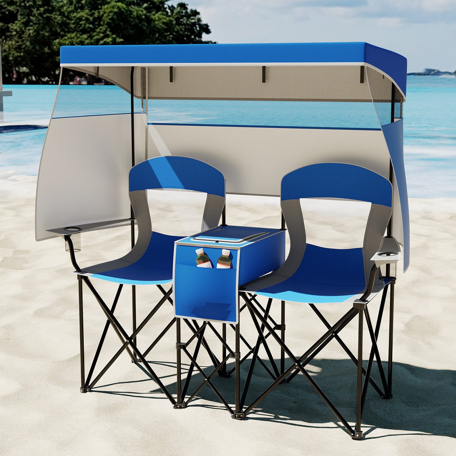 COSTWAY Campingstuhl, 2er Klappstuhl bis 150kg günstig online kaufen