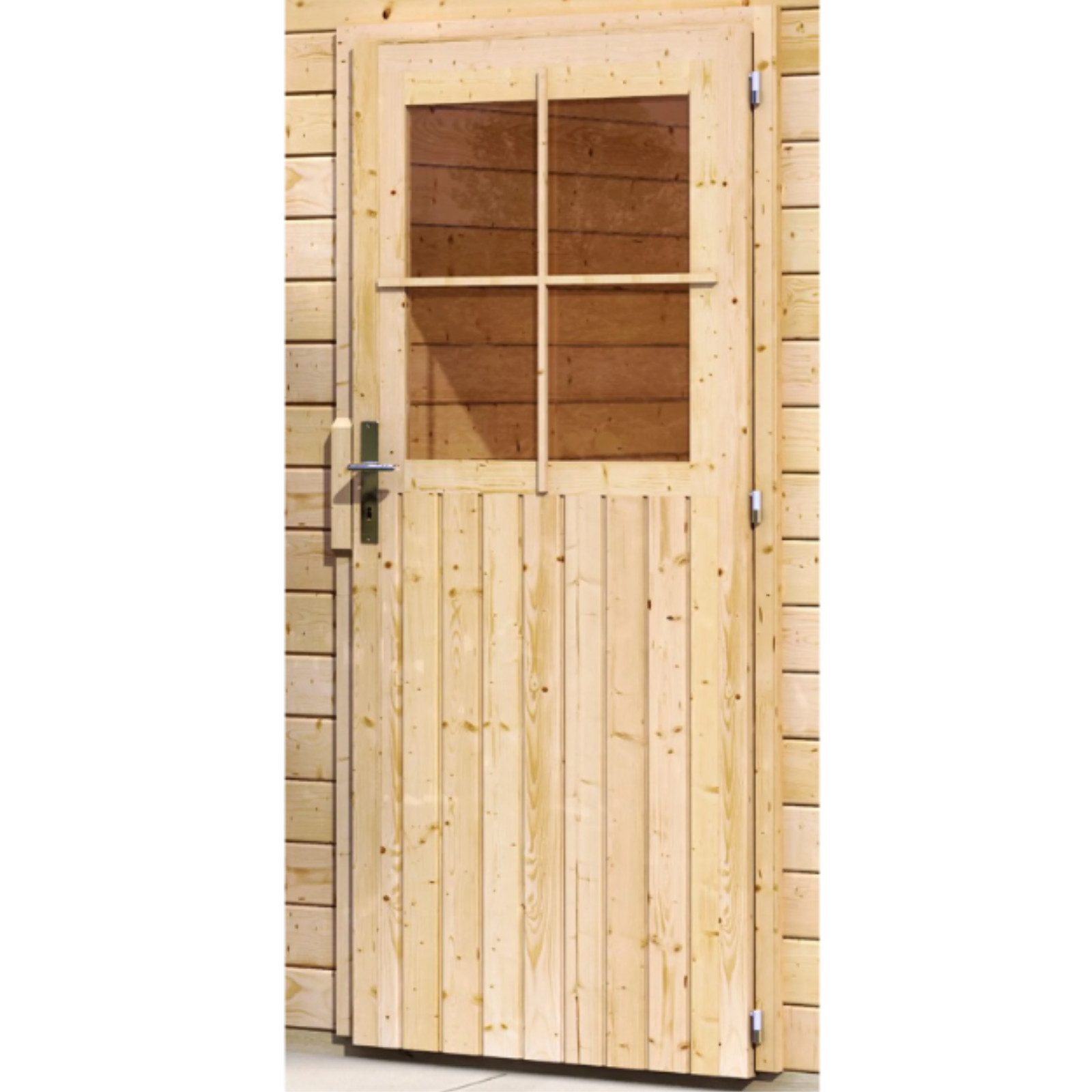 Karibu Gartenhaus Gartenhaus Systemhaus, Geräteschuppen, Gartenhütte,Holzhaus, BxT: 244x244 cm, Wetterfest, langlebig und in elegantem Carbongrau behandelt