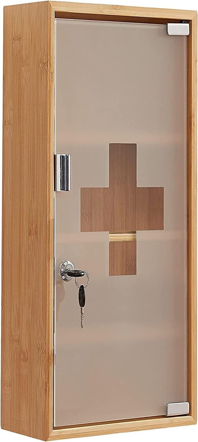 Zedelmaier Medizinschrank Medikamentenschrank aus Bambus mit verstellbare E günstig online kaufen