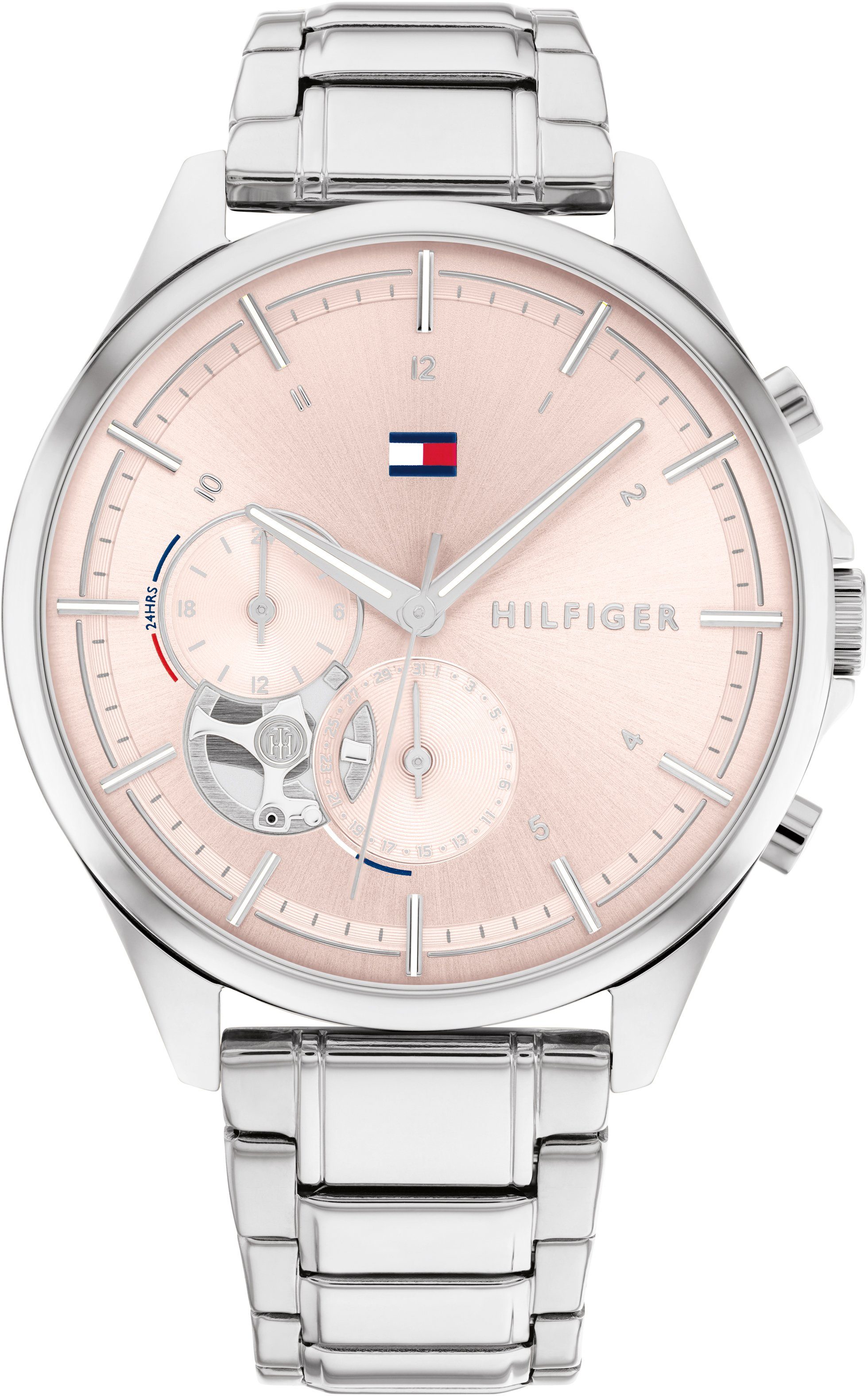 Tommy Hilfiger Multifunktionsuhr 1782414, Quarzuhr, Armbanduhr, Damenuhr, Datum, 12/24-Stunden-Anzeige