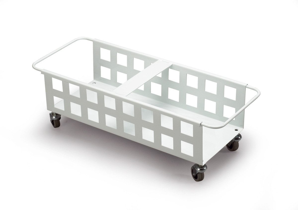 DURABLE Papierkorb Fahrwagen Durabin Square Trolley Duo 40 mit Rollen weiß