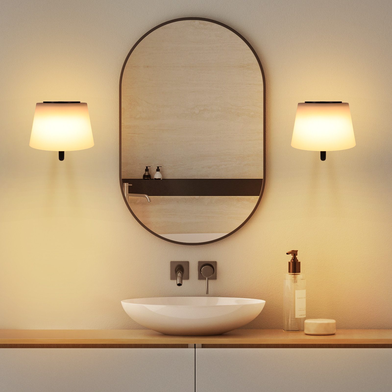 Wandleuchte Wandleuchten 1ER/2ER Dimmbar LED mit Schalter Schwarz