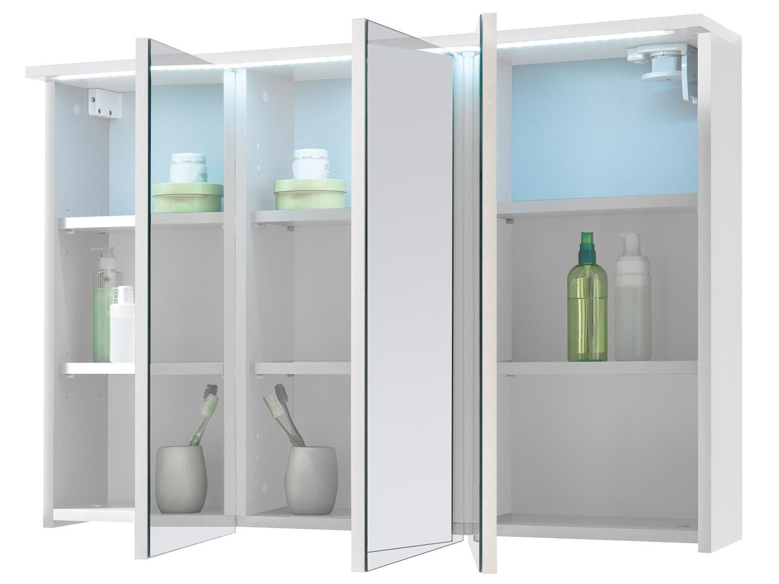 PREISBRECHER Spiegelschrank Kirkja 100 x 68 x 22,5 cm (B/H/T)