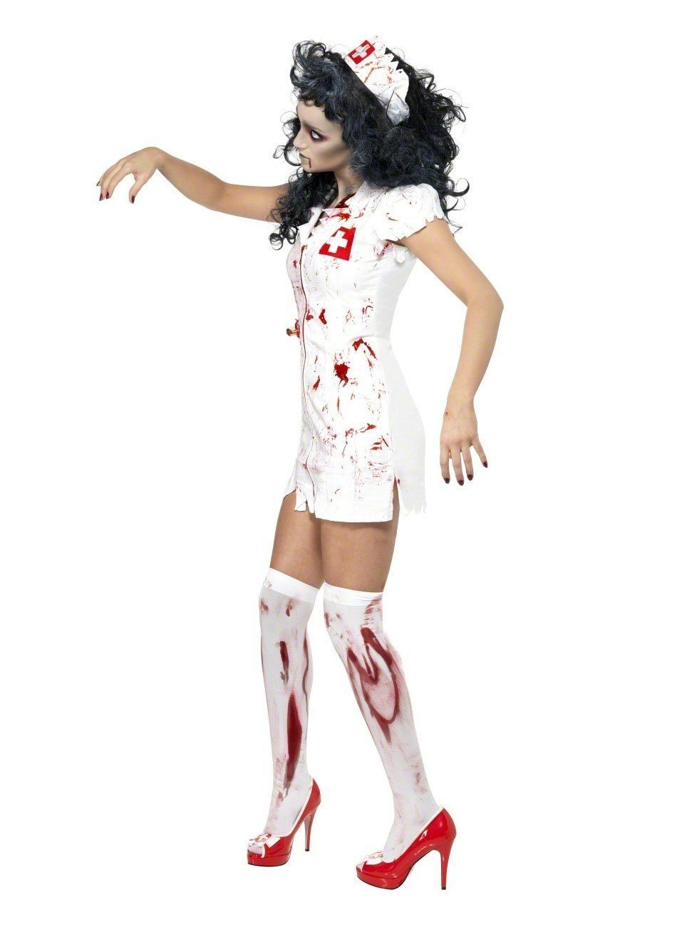 Smiffys Zombie-Kostüm Krankenschwester Zombiekostüm - für Fasching