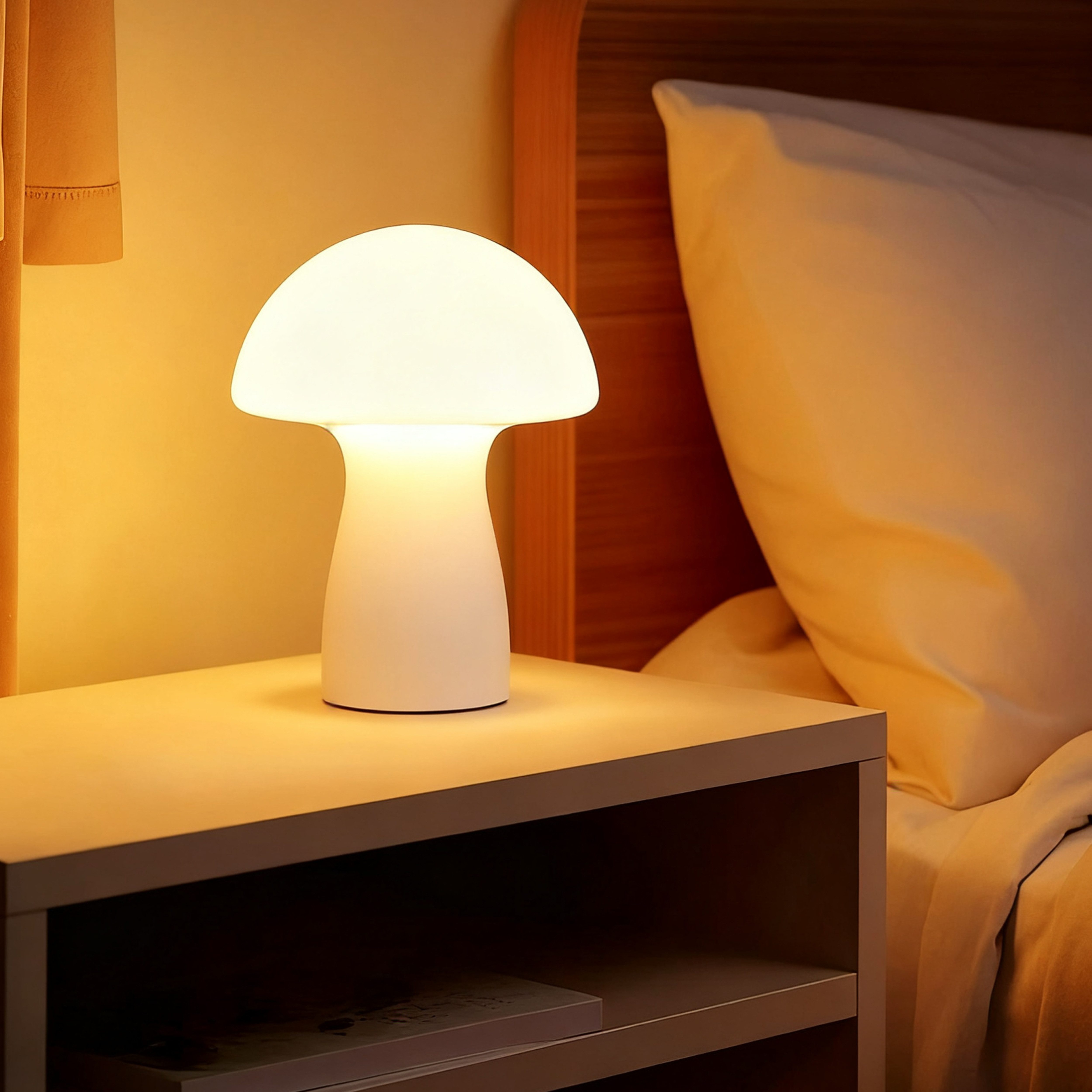 OTTO home Tischleuchte Grunni, ohne Leuchtmittel, Pilz-Tischleuchte: Opalgl günstig online kaufen