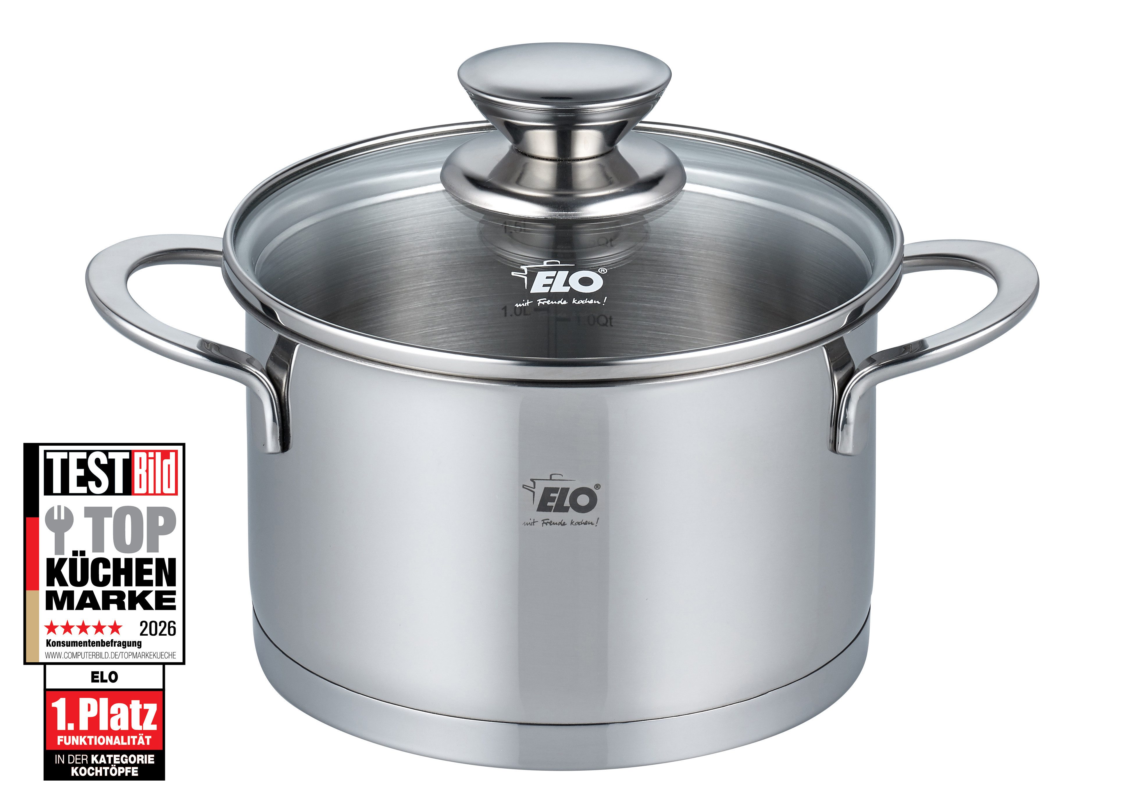 Elo Fleischtopf Galant, Edelstahl 18/10, integriertes Öl- Dosier-System, Induktion