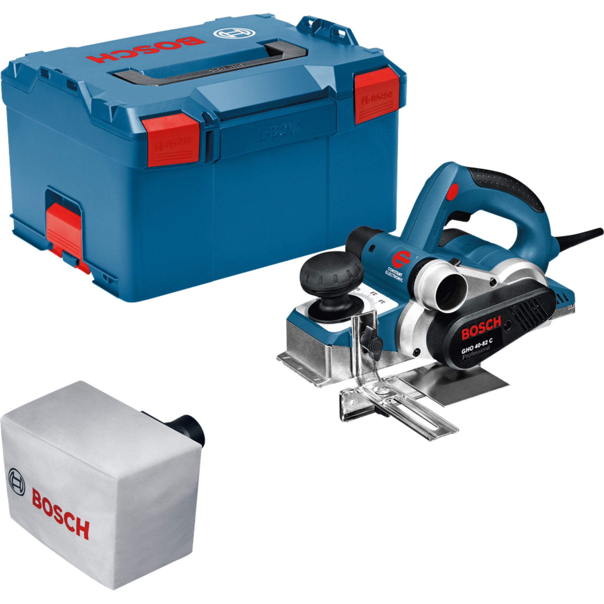 Bosch Professional Akku-Elektrohobel Bosch Professional Hobel GHO 40-82 C Professional, (L-BOXX, 850 Watt)