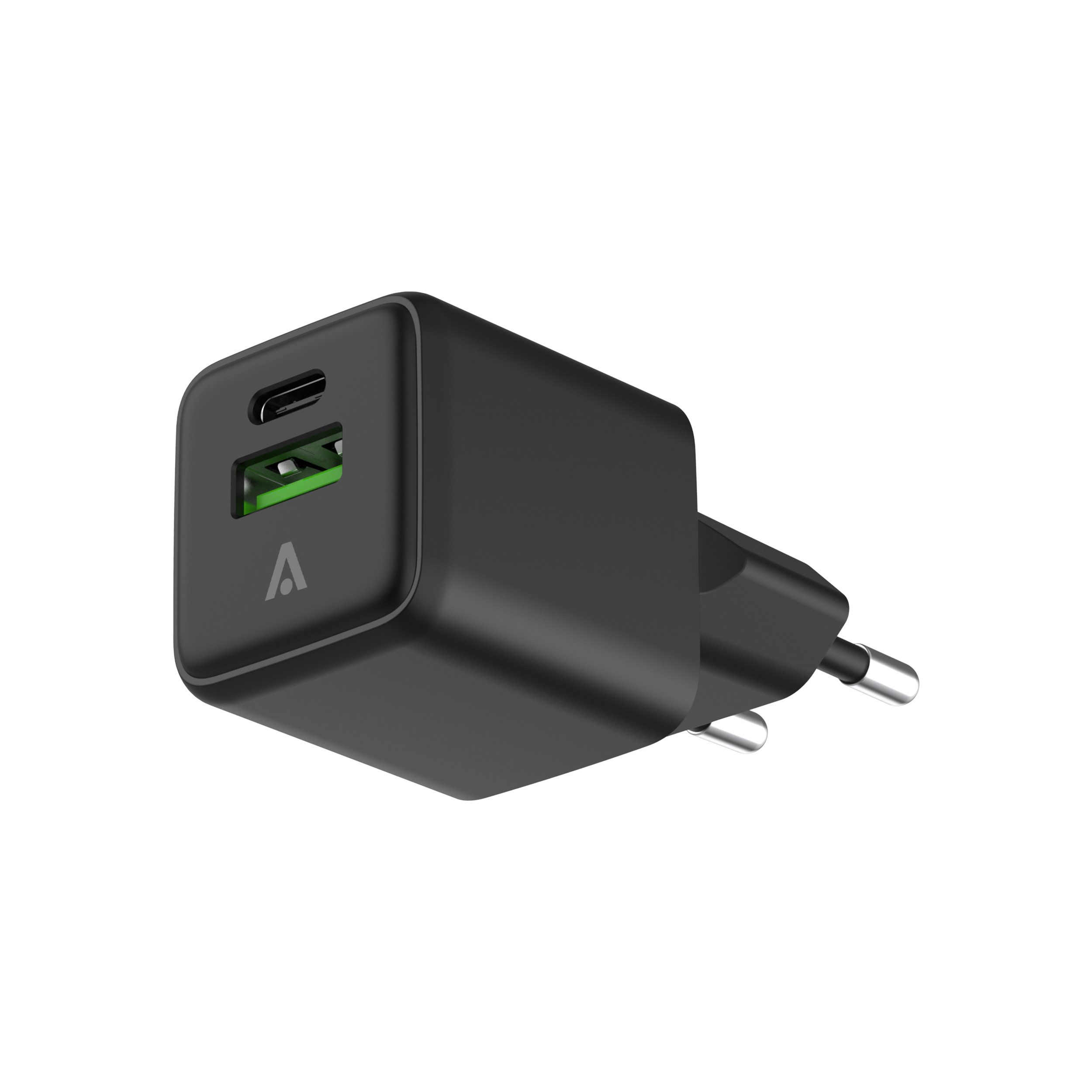 alkaya. USB-C+A Ladegerät, Schnellladegerät iPhone, Samsung Smartphone-Adapter USB Typ A, USB-C, Xiaomi, Huawei, Sony, Google Ladestecker 2 Ports
