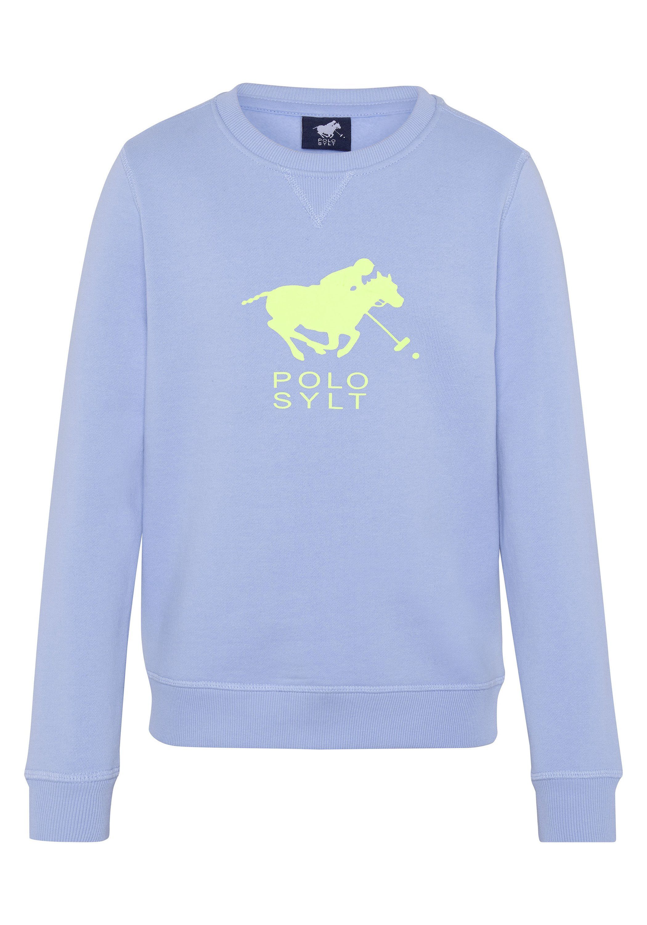 Polo Sylt Sweatshirt mit Label-Print Brunnera Blue