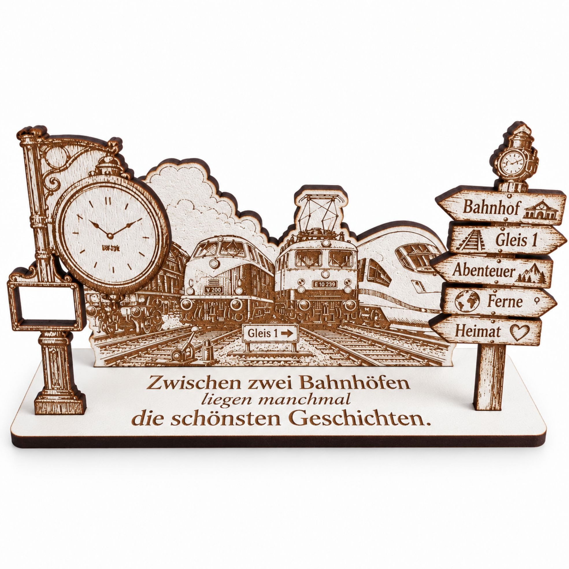Dekolando Geschenkkarte Lokomotive Geldgeschenk Geschenk für Eisenbahnfans Lokführer 14 x 8 cm
