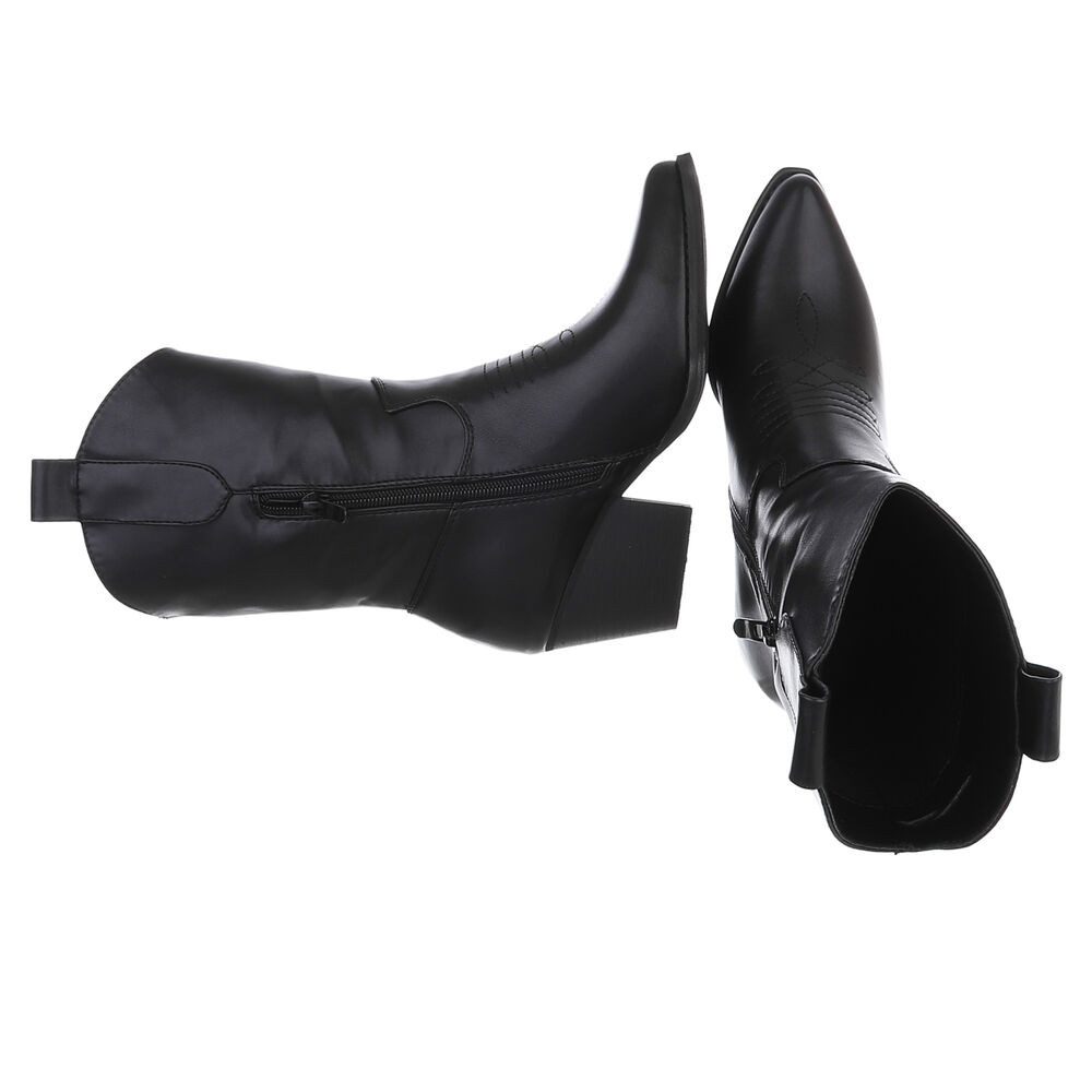 Ital-Design Elegante Damen Stiefel mit Stickerei günstig online kaufen