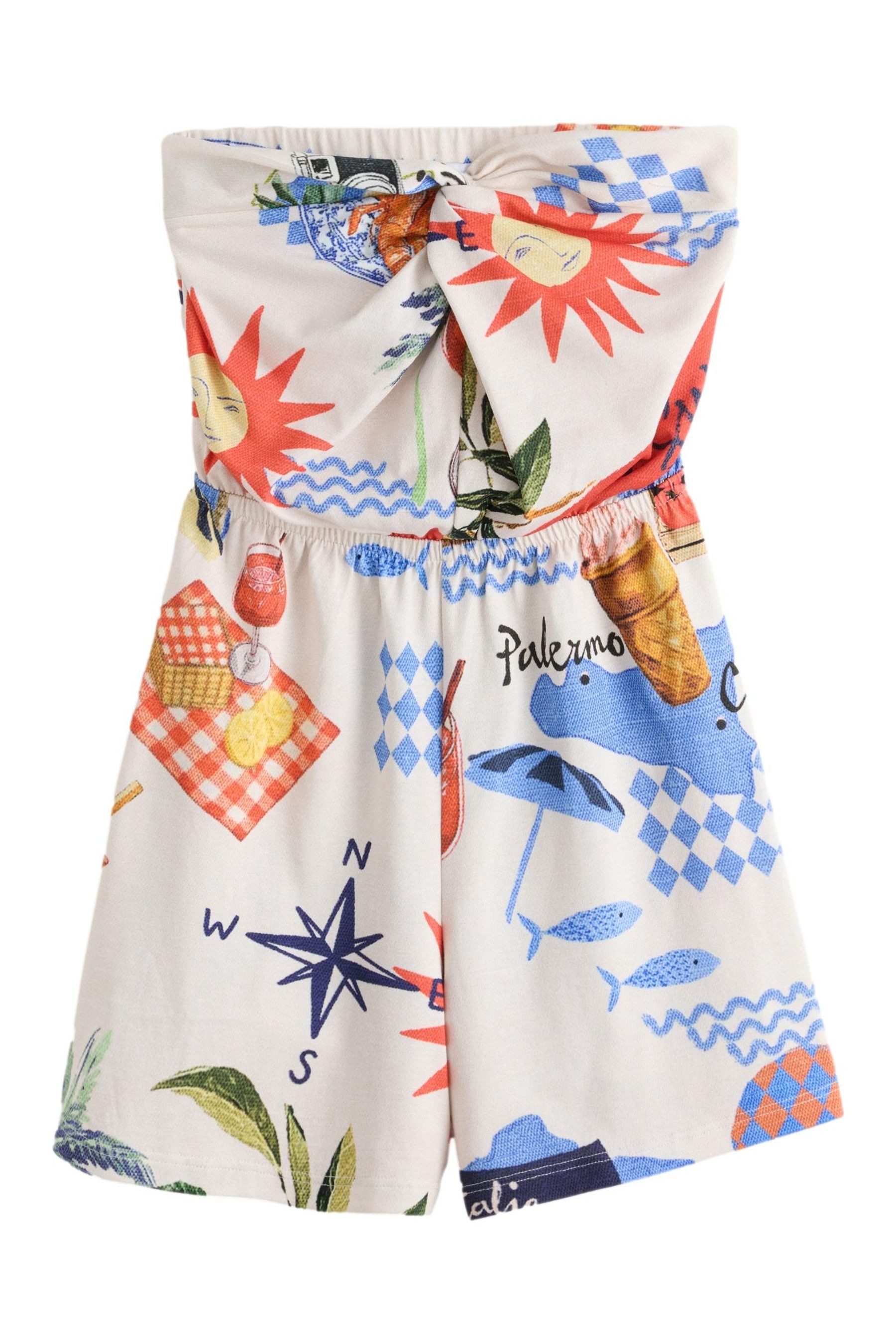 Next Playsuit Overall mit Carmenausschnitt und Knoten (1-tlg)
