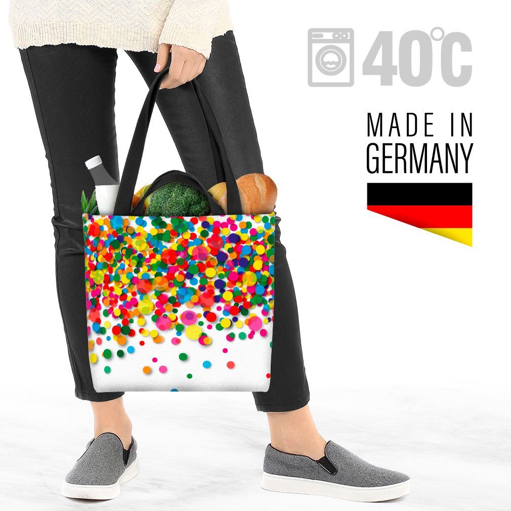 bunt Konfetti Henkeltasche konfetti jubiläum (1-tlg), regen bunt Buntes Konfettiregen VOID fastn