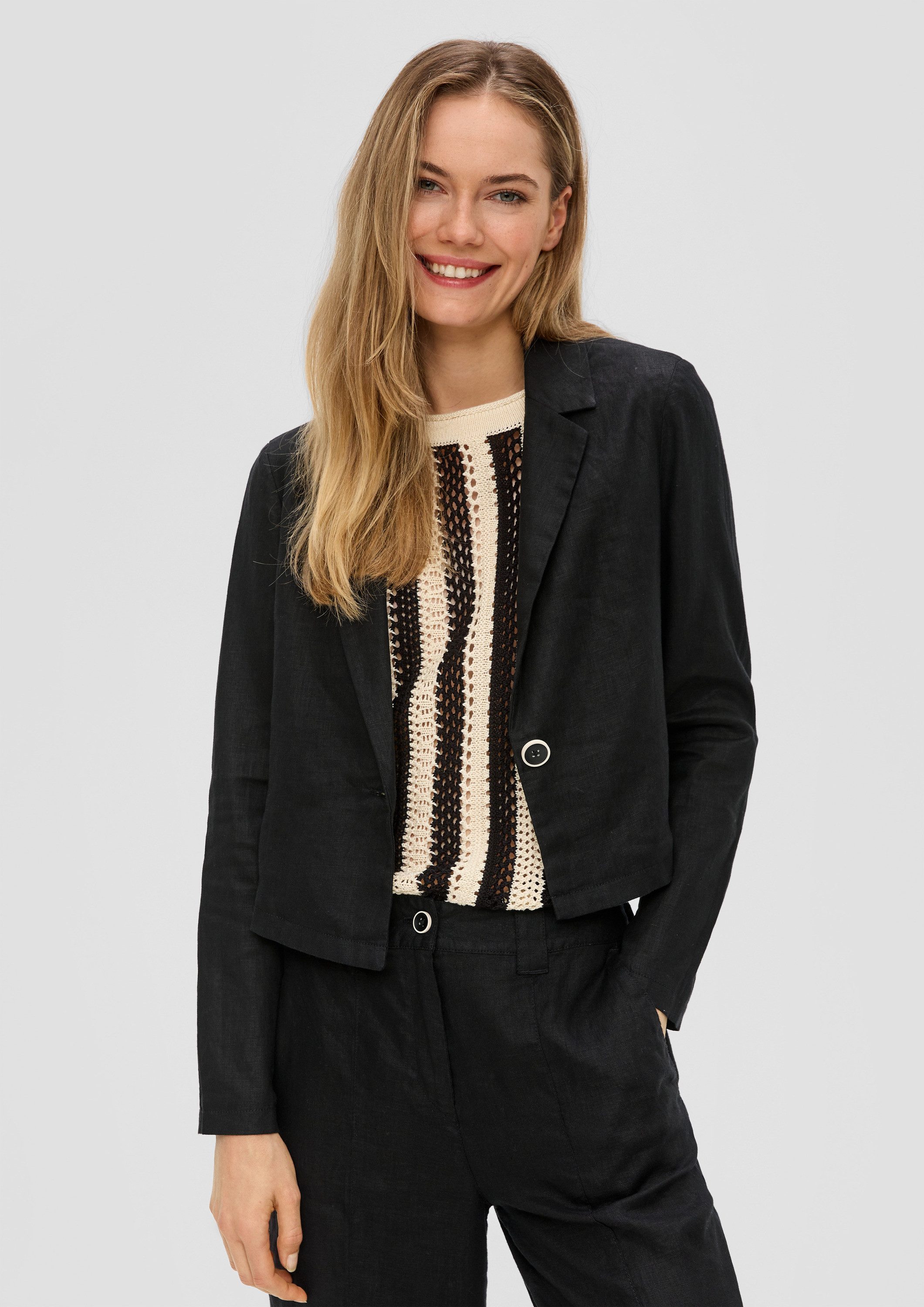 s.Oliver Jackenblazer Indoor-Blazer Kurzer Boxy-Blazer aus günstig online kaufen