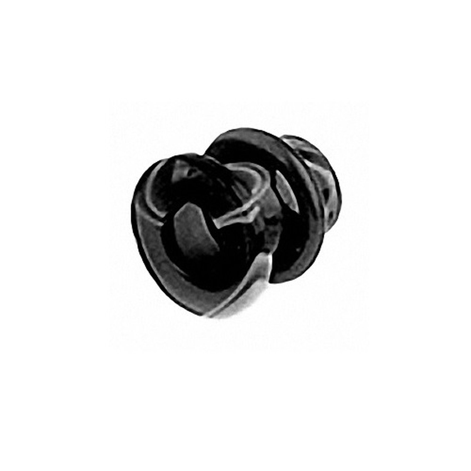 Taffstyle Plug Piercing UV Single Flared Marmor Swirl Look, Flesh Tunnel Ohr Plug Ohrpiercing Ear Kunststoff UV Single Flared Schwarz