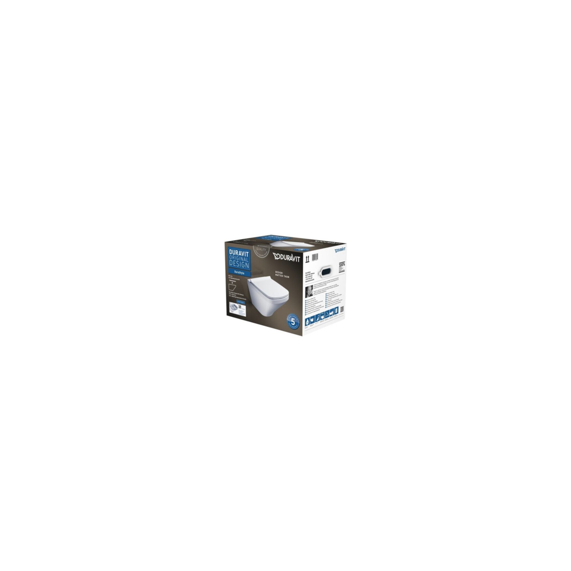 Duravit Waschbecken Duravit Wand-WC-Tiefspül-Set DuraStyle mit WC-Sitz, Rimless, weiß