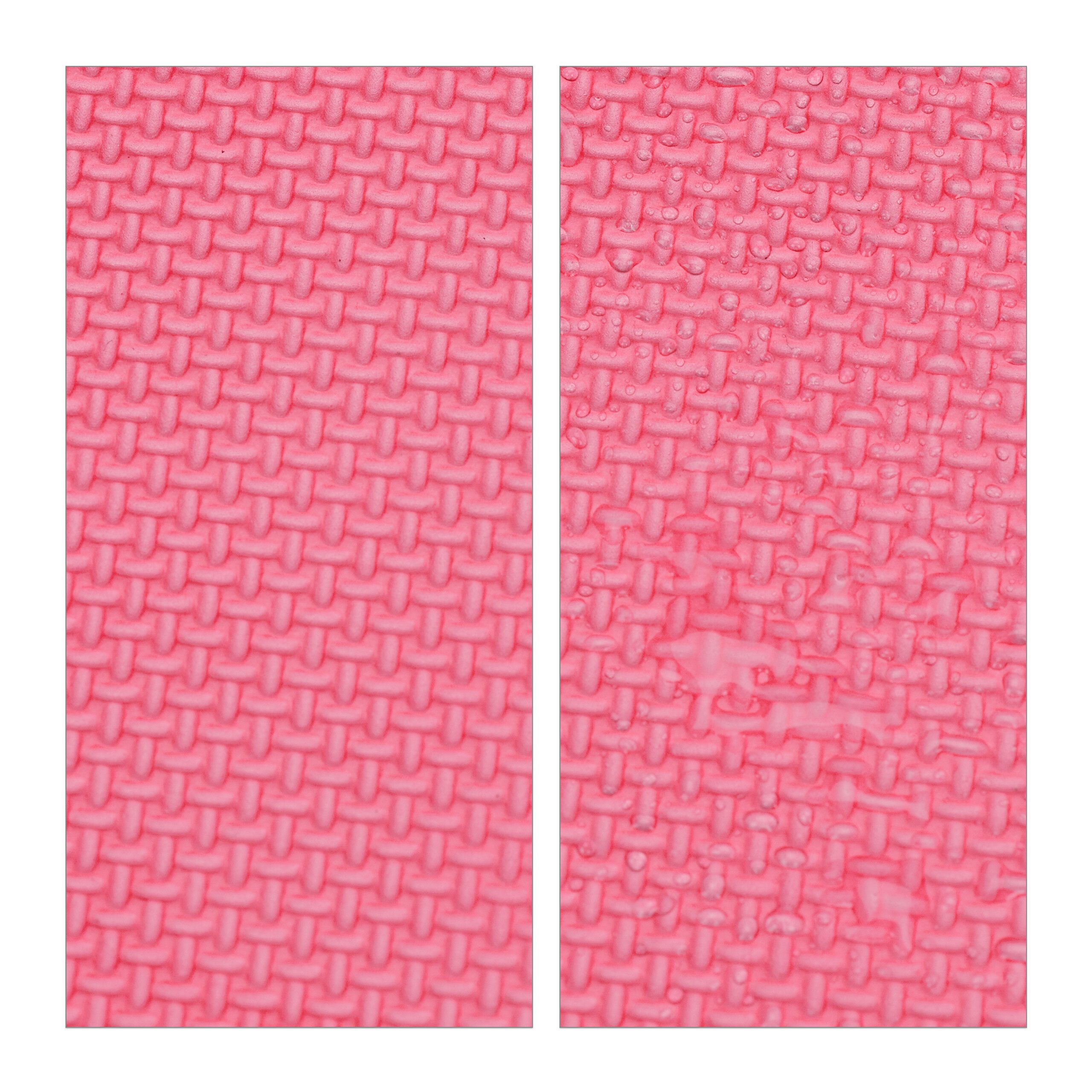 relaxdays Spielmatte 25-teilige Puzzlematte mit Rand, Rosa