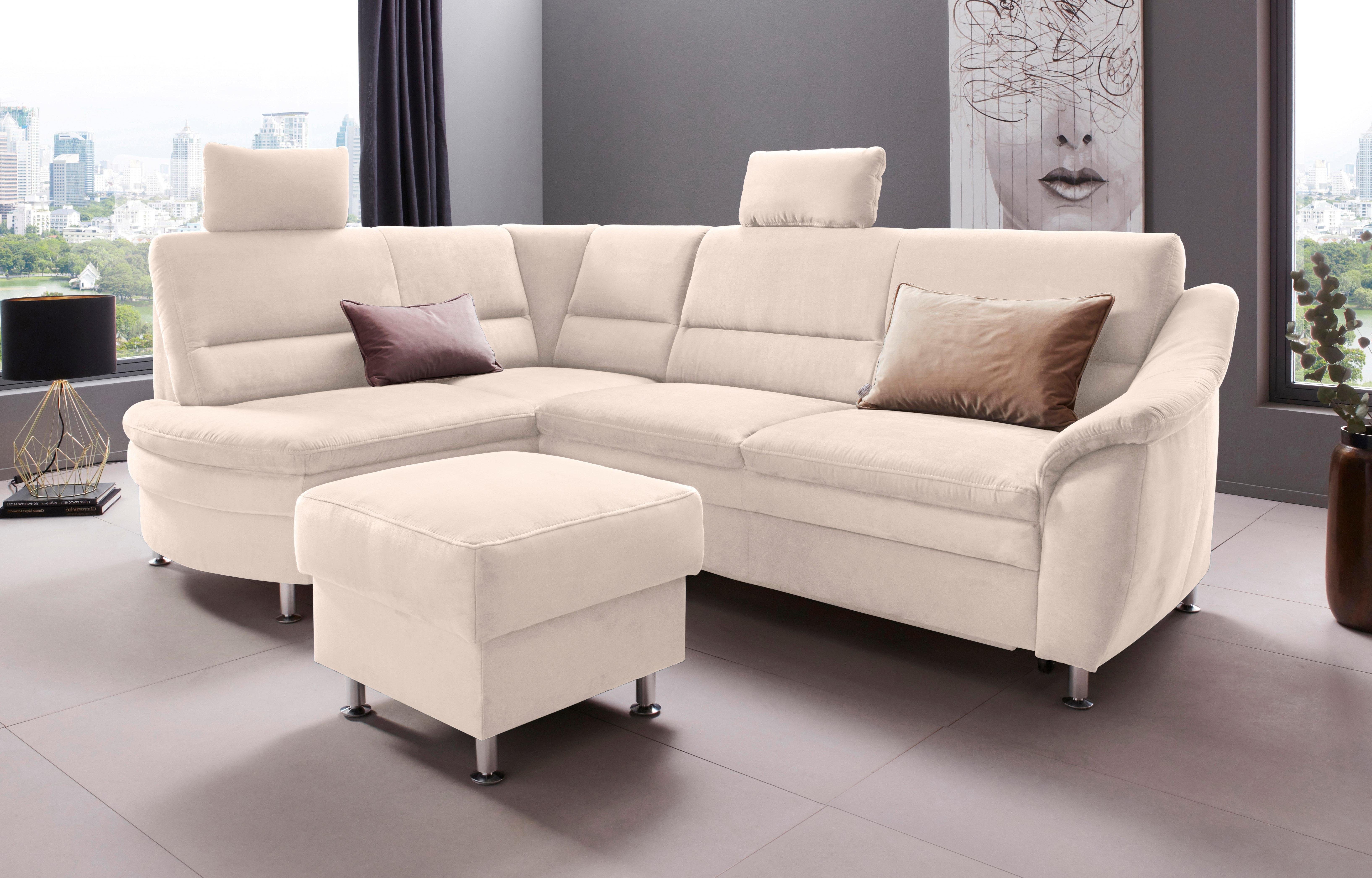 Home affaire Ecksofa Cardoso L-Form, Federkern, wahlweise mit Bett, Schubkasten