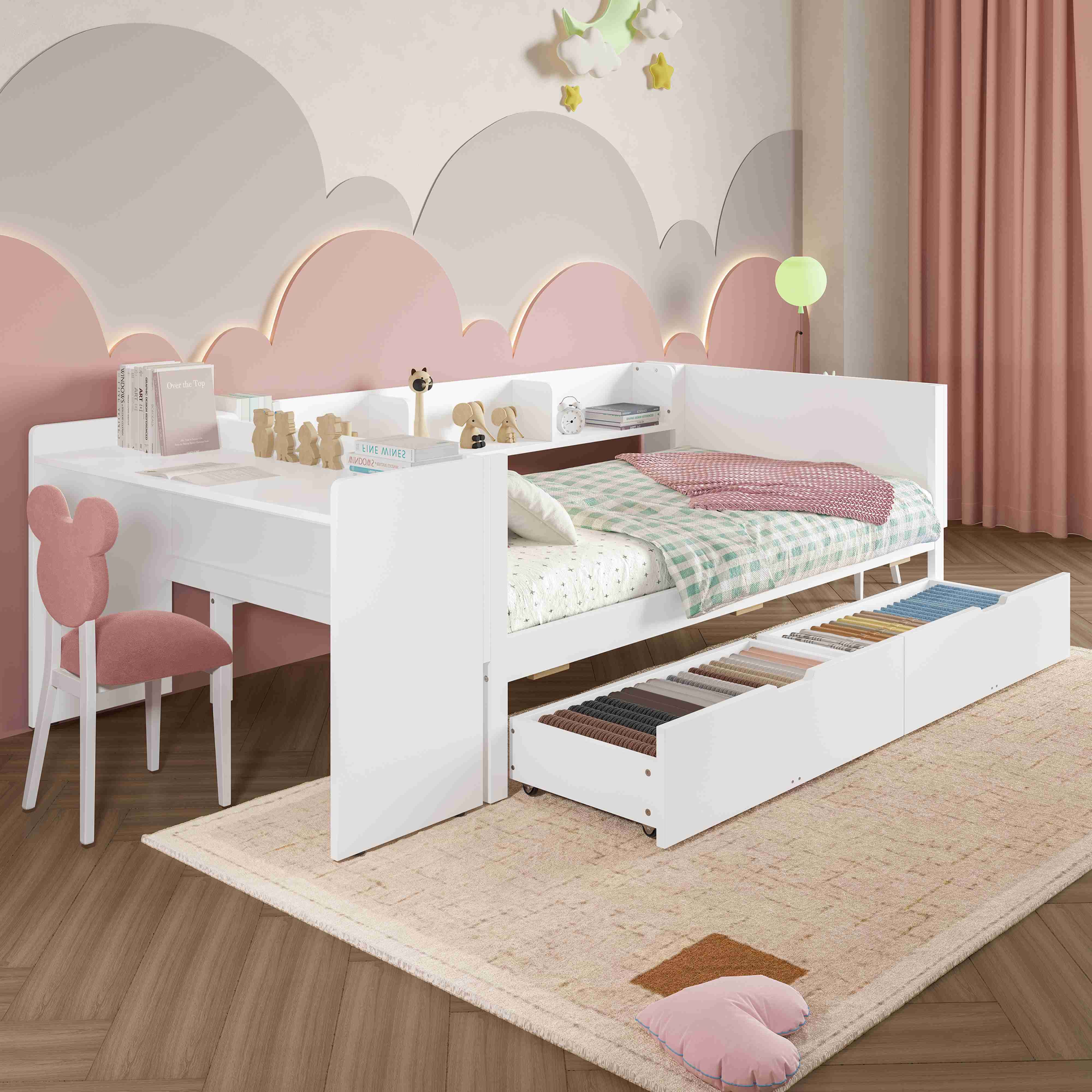 BlingBin Holzbett Kinderbett Multifunktionales Bett (1-tlg., günstig online kaufen