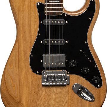 Stagg E-Gitarre SES-60 NAT E-Gitarre mit Korpus aus massiver Erle