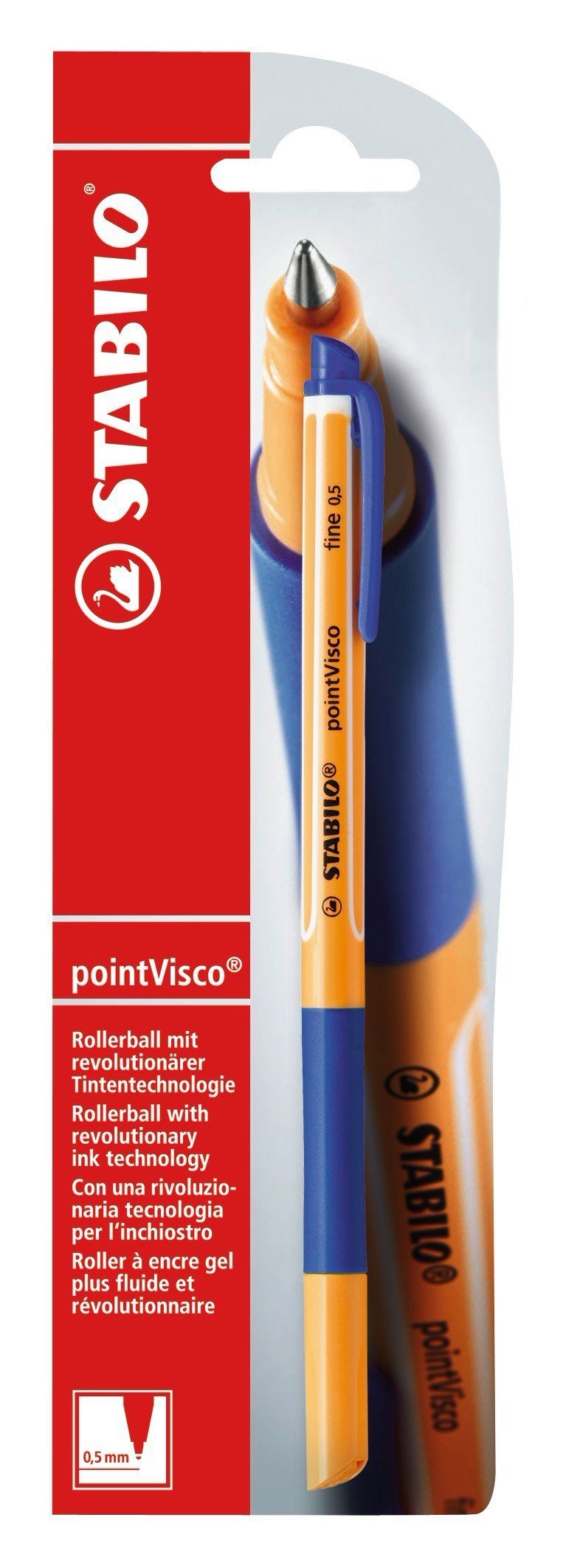 STABILO Tintenroller Rollerball Point Visco blau 1er Blister