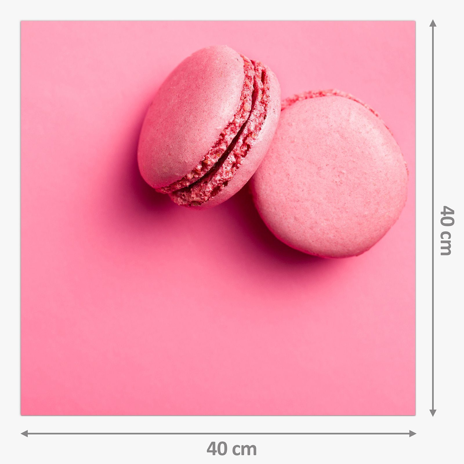 Pinkem Primedeco auf Spritzschutz Hintergrund Küchenrückwand Glas Kekse