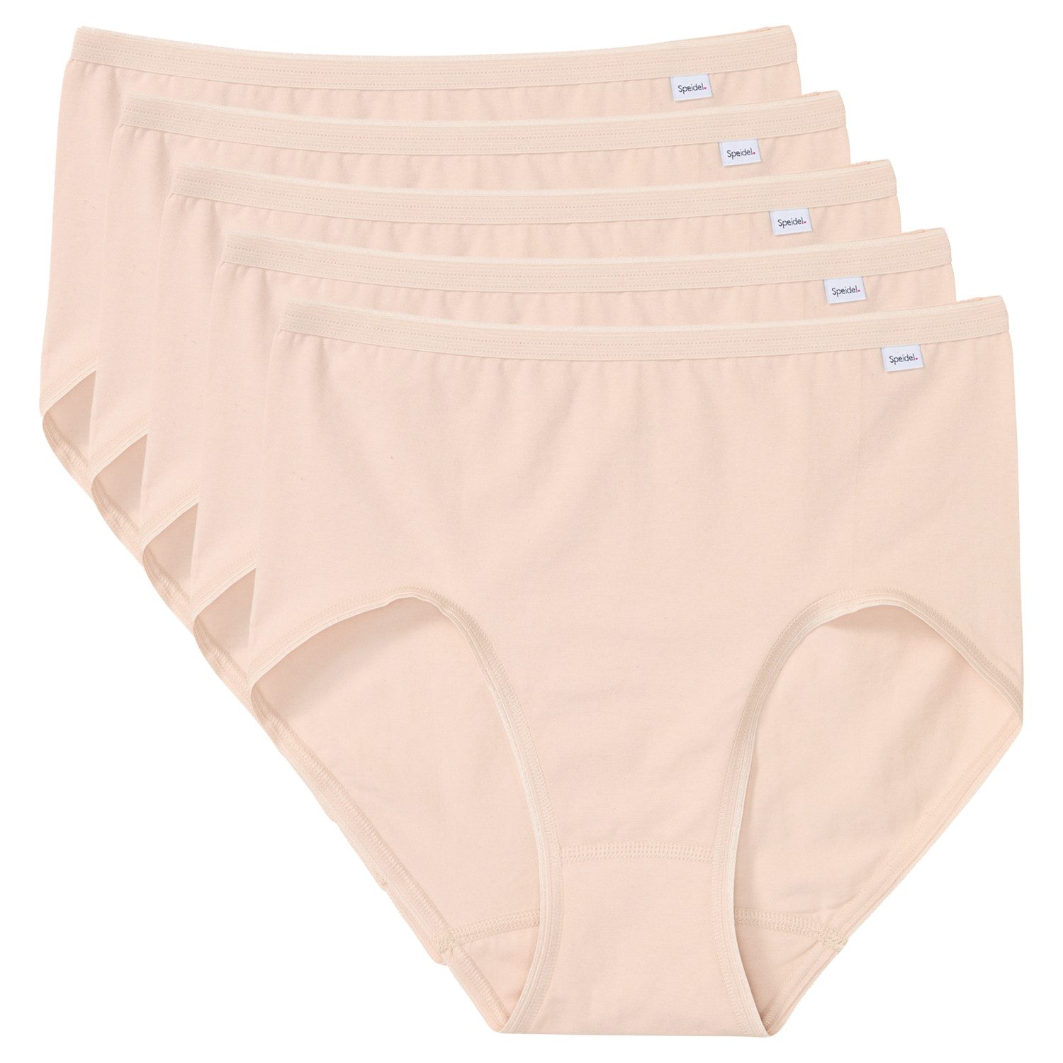 Speidel Taillenslip Basic 9826 Stretch Cotton (Vorteils-Pack, 5-St., 5er-Pack, 10er-Pack) Damen Schlüpfer mit Gummibund Taillenslips