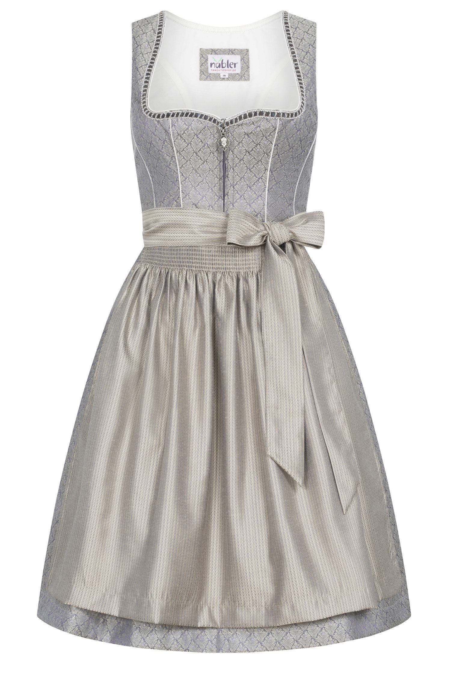 Nübler Trachtenkleid Midi Дирндль Georgina in Graphite von Nübler