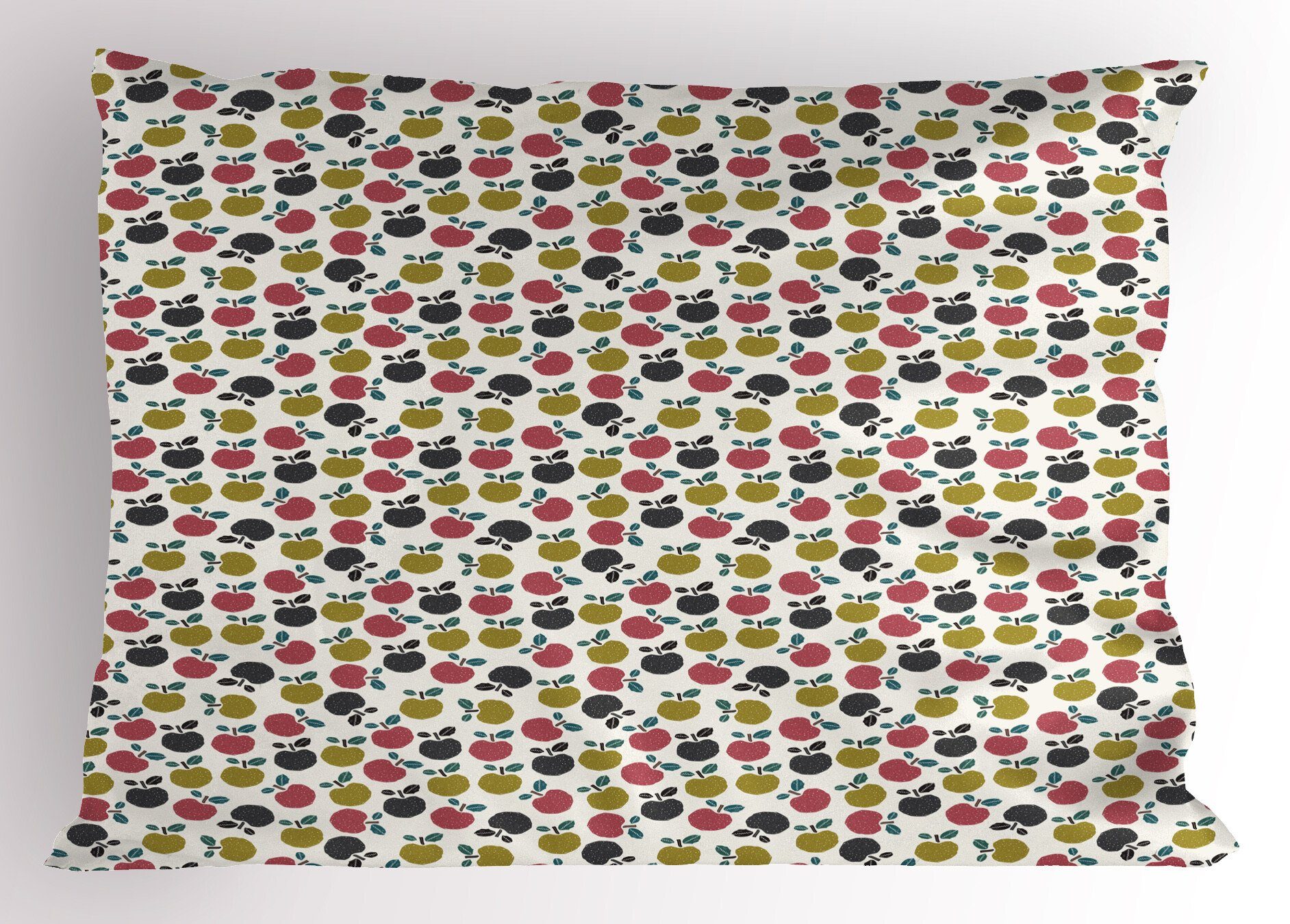 (1 Muster-Kunst Herbst Abakuhaus Kissenbezüge Standard Doodle Dekorativer Gedruckter Size King Stück), Kissenbezug, Äpfel