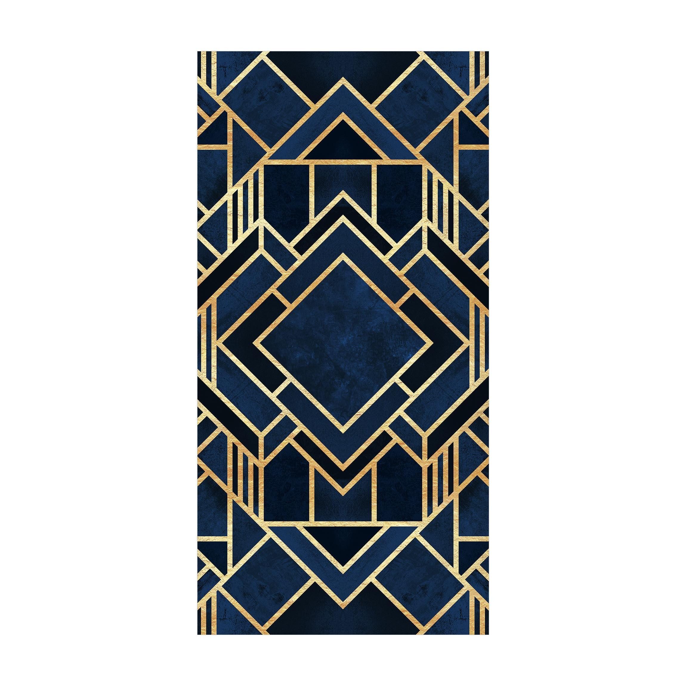 Bilderdepot24 Teppich Teppich Vinyl Flur Küche Muster Abstrakt funktional lang modern, Läufer - gold glatt, nass wischbar (Schmutz, Tierhaare) Saugroboter & Bodenheizung geeignet