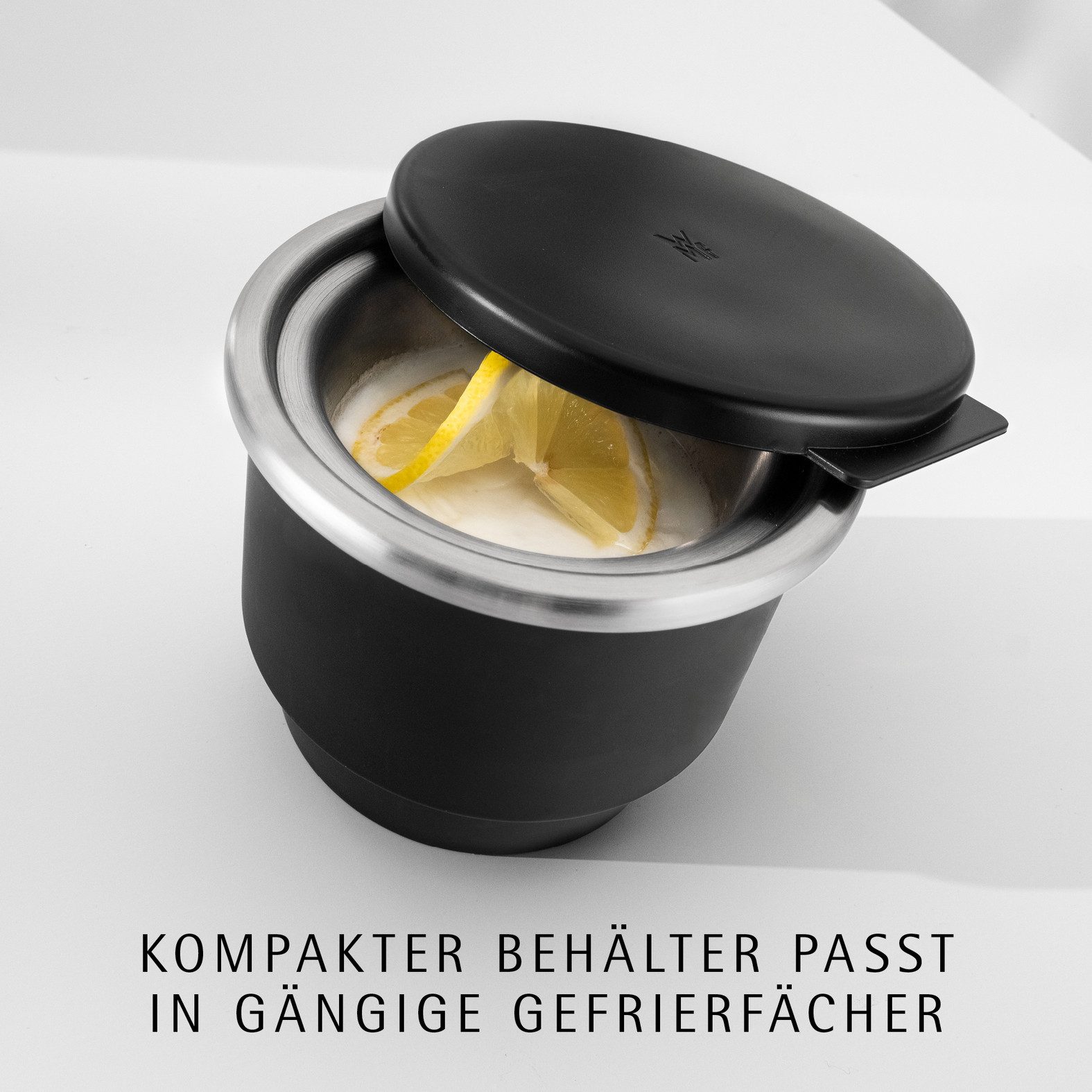 WMF Eismaschine KÜCHENminis® 3-in-1 Eiscreme/Frozen Yogurt/Sorbet, Eiswürfelbehälter, 0,3 l, 12 W, mit Timer für flexible Zubereitung, spülmaschinengeeignete Te – Bild 4 von 5