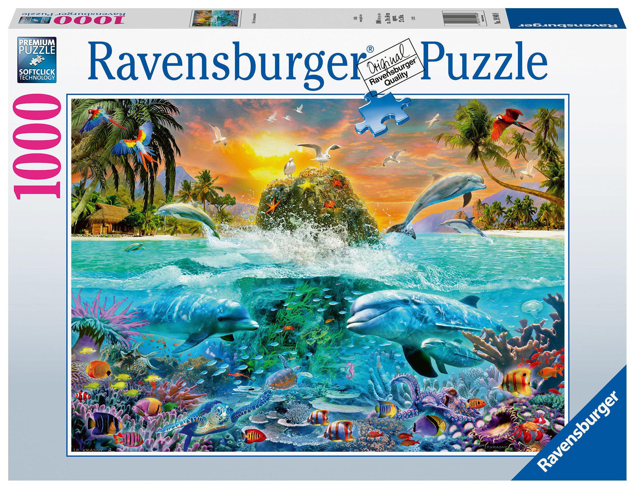 Ravensburger Verlag GmbH Puzzle Ravensburger, Die Unterwasserinsel, 1000 Teile Puzzle, 1000 Puzzleteile