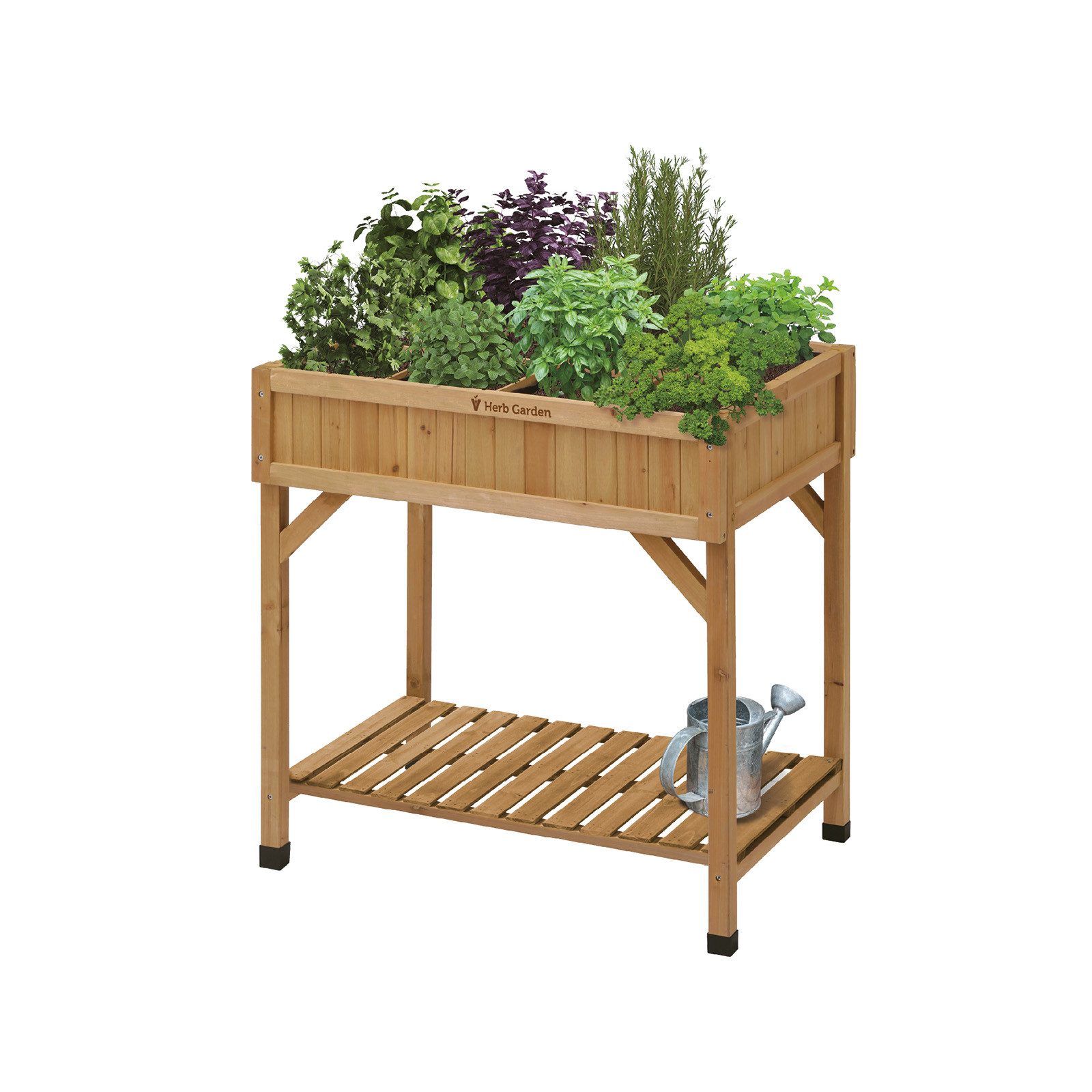VegTrug Kräuterbeet VegTrug® Kräutergarten - mit praktische Kräuterteiler, Pflanztisch als Kräuterhochbeet - 78x58x80cm