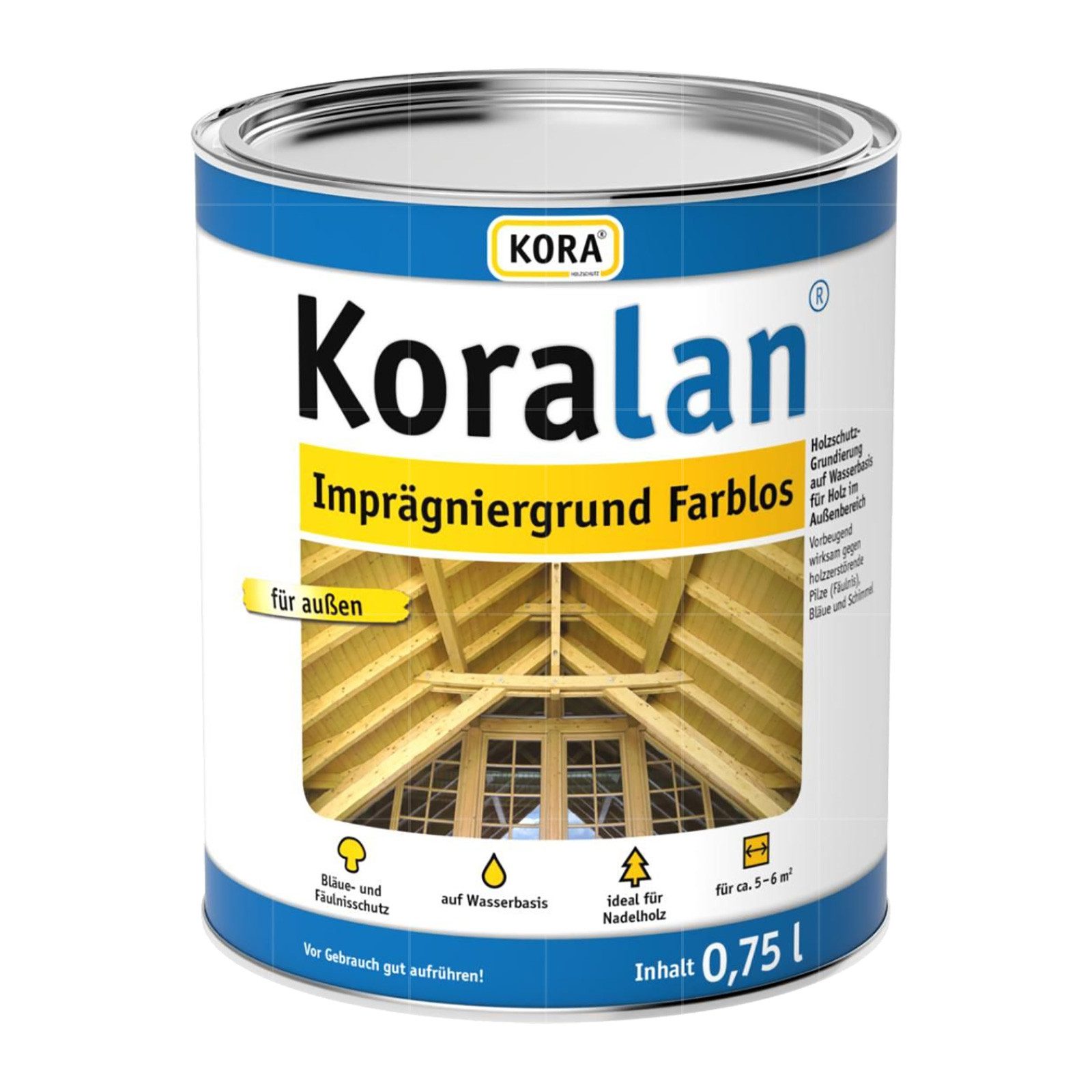 KORA Holzgrundierung Koralan Imprägniergrund Farblos - 0.75 Ltr