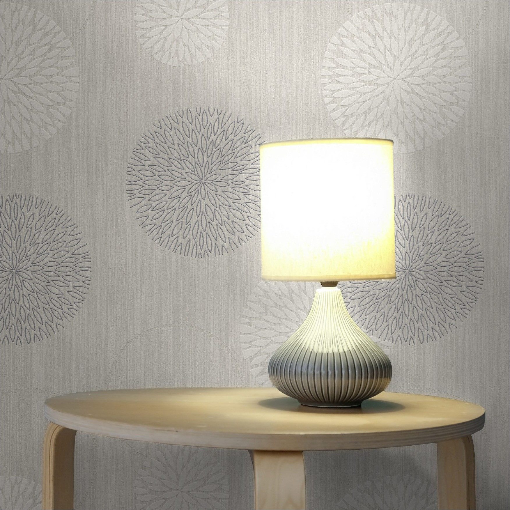 Vliestapete TADESSI Kreise M1-No.12106 Tapete Floral Beige Grau