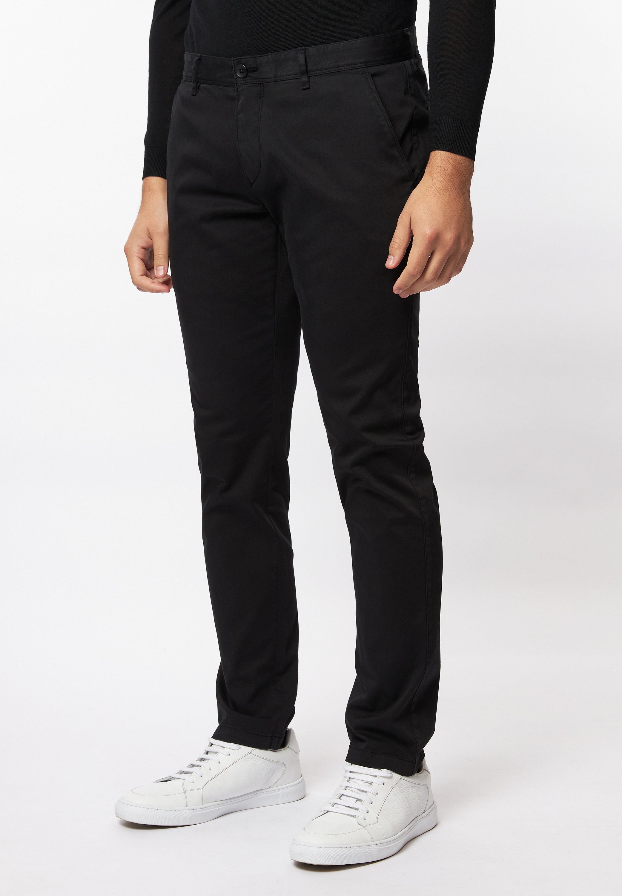 Scott Roy Robson Bügelfaltenhose fit Slim MILKY - BLACK