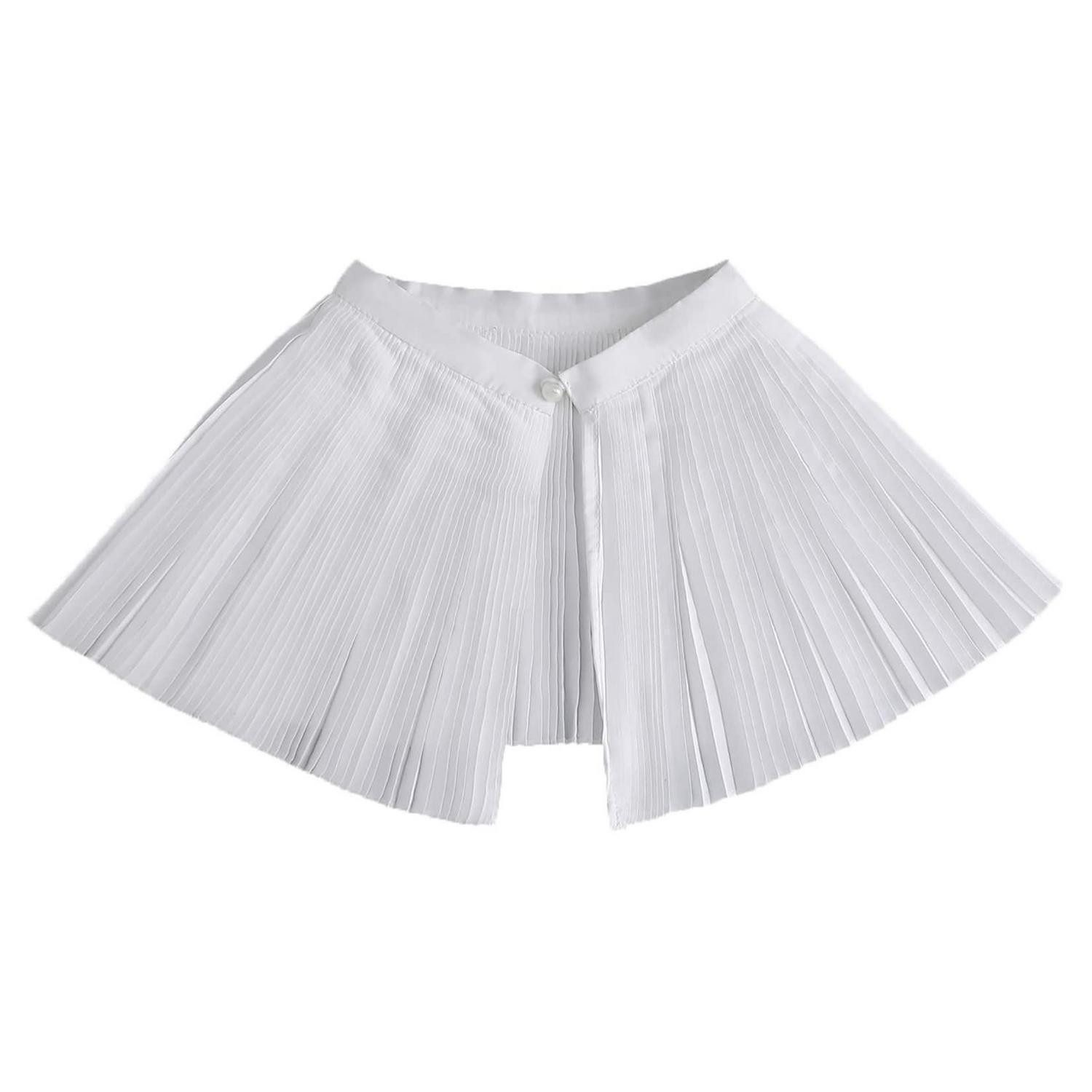 LuxusKollektion Modetuch Falschkragen Damen Plisseegrau, (1-St)