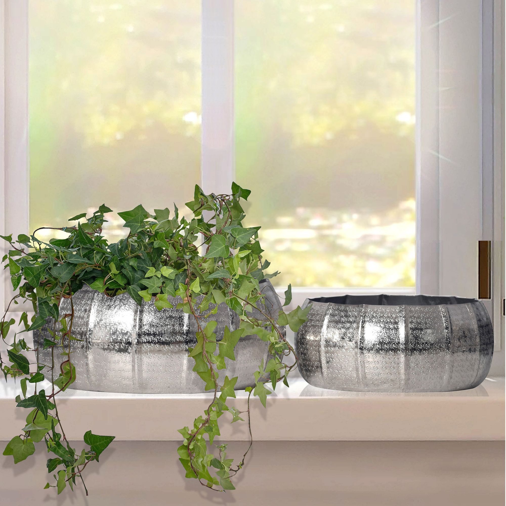 FINEBUY Blumentopf (Blumenschale 2er Set Metall günstig online kaufen