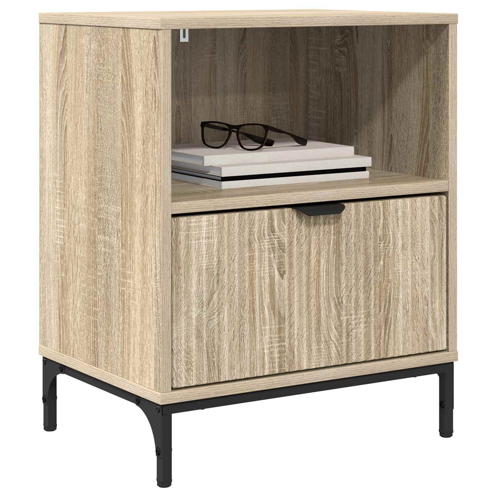 vidaXL Nachttisch Nachttisch Sonoma-Eiche 49 x 36 x 61 cm Holzwerkstoff (1-St)