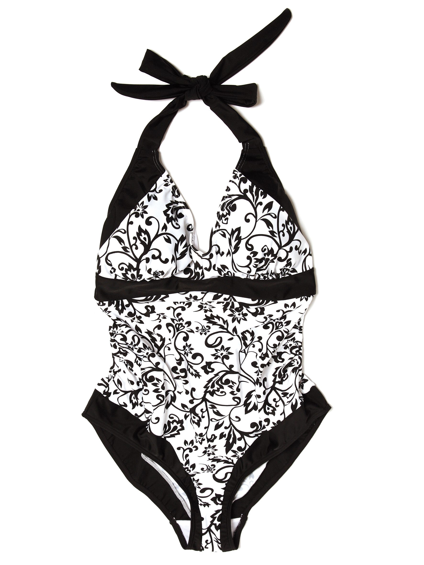petit amour Umstandsbadeanzug ARI Bademode Schwangere Schwarz-Weiß bedruckt Neckholder Розмір S / 36 für Schwimmen, für SUP, für Strand und Schwimmbad