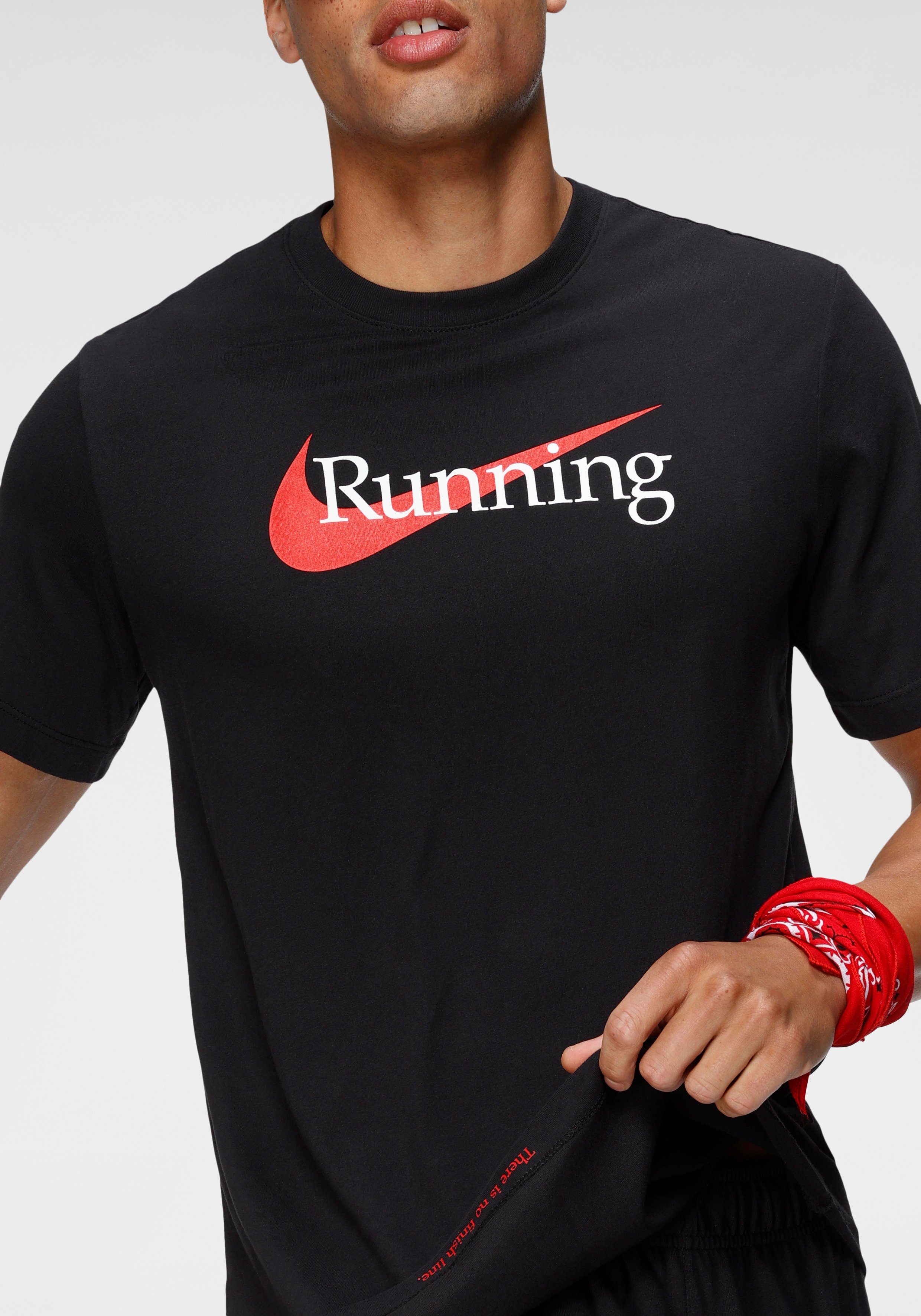 Nike Laufshirt Dri-FIT Men's T-Shirt Running schwarz