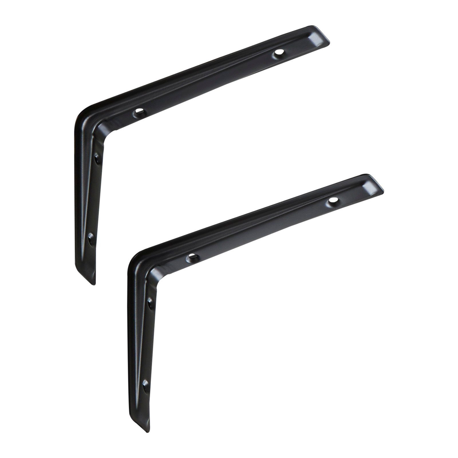 SO-TECH® Wandregalhalter Regalkonsole RK15 Regalwinkel Regalträger Wandkonsole, 2-tlg., Regalhalterung schwarz 172 x 121 mm, 2 Stück