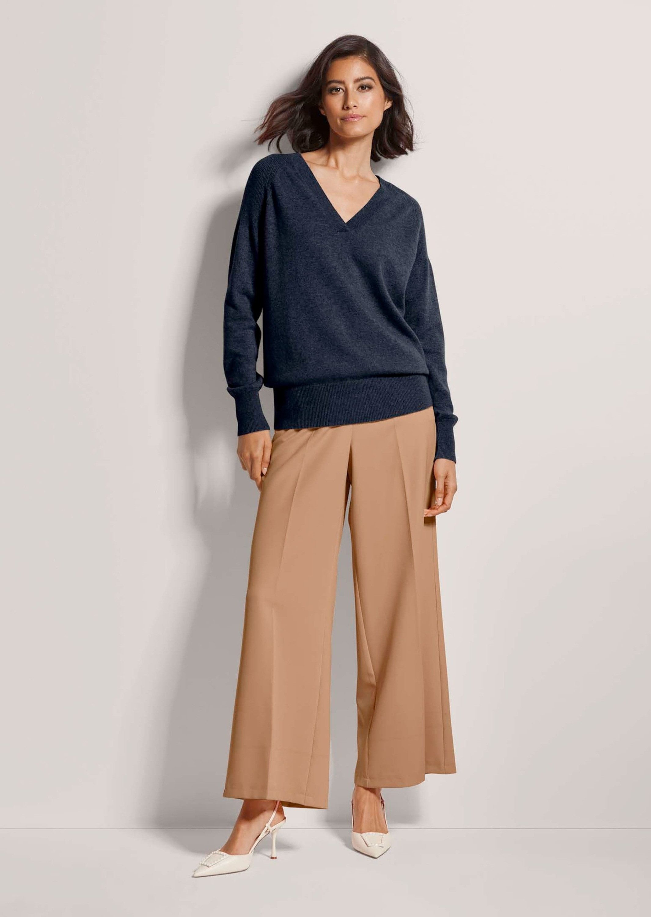 MADELEINE Strickpullover Kaschmirpullover mit V-Ausschnitt günstig online kaufen
