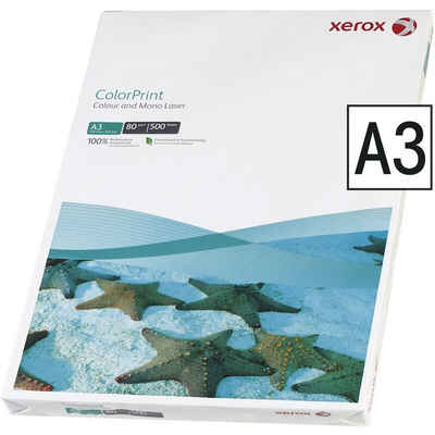 Xerox Farblaser-Druckerpapier ColorPrint, Format DIN A3, 80 g/m², 171 CIE, 500 Blatt