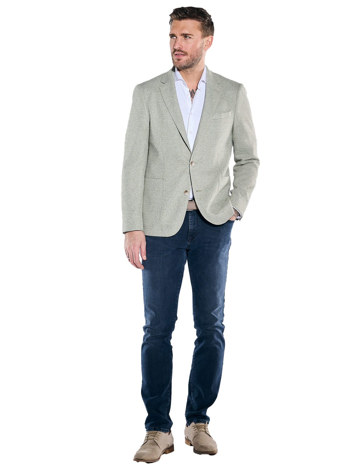 emilio adani Sakko Herren Freizeit-Sakko slim fit, Khaki
