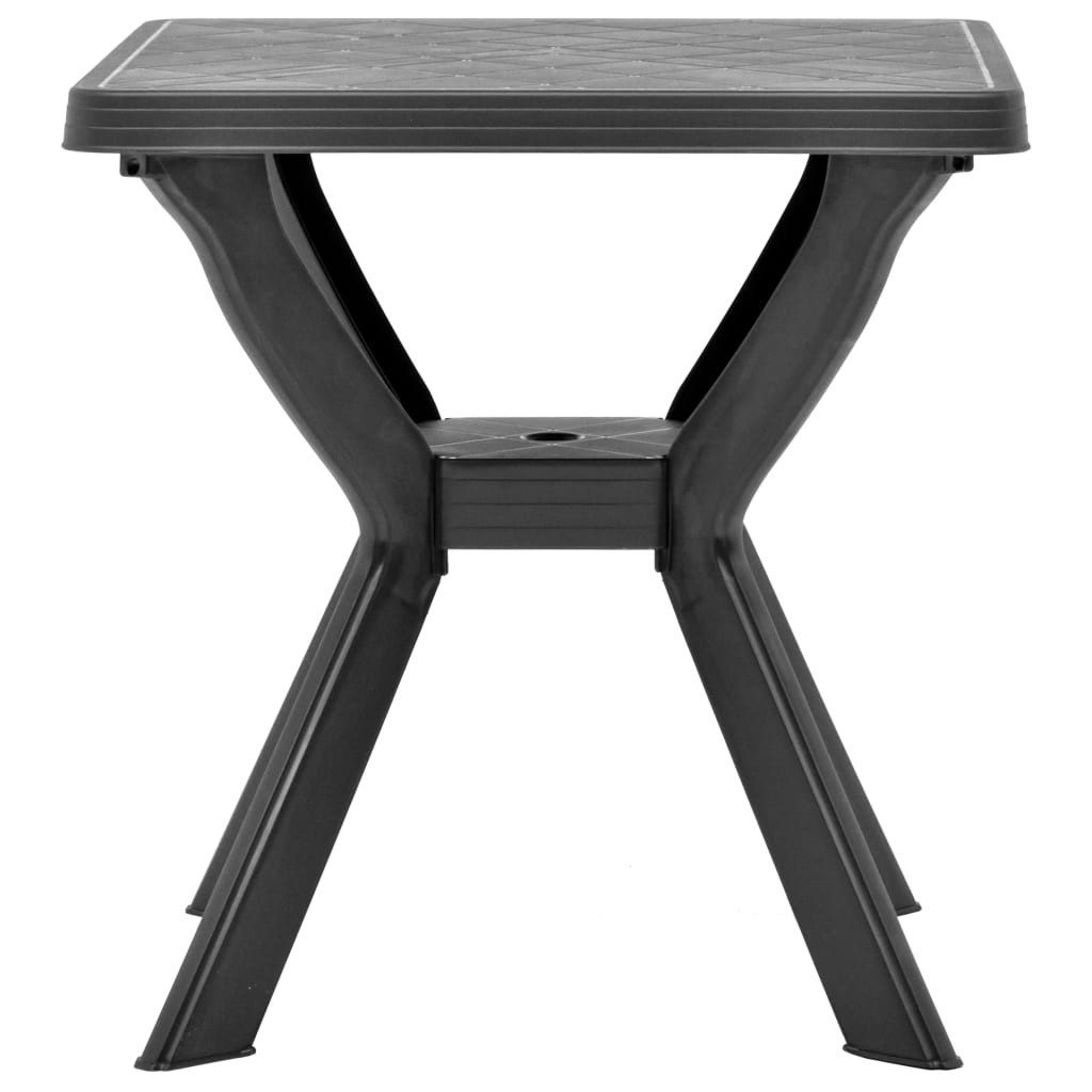vidaXL Gartentisch, Bistrotisch Anthrazit 70x70x72 cm Kunststoff
