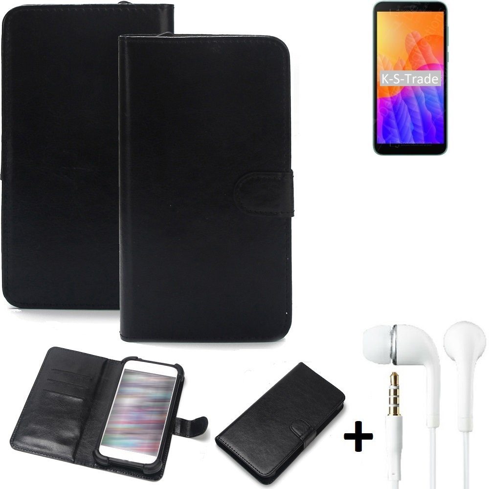 K-S-Trade Handyhülle für Huawei Y5p, Wallet Case Handyhülle Schutzhülle Flip cover Flipstyle Tasche