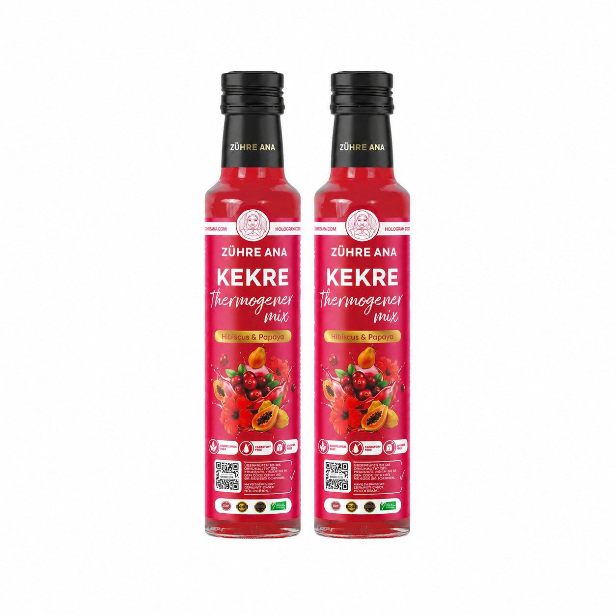 Zühre Ana® Sirup Kekre Thermogenic Mix 250 ml – Frucht- & Pflanzenextrakt-Mix, 100 % Natürliches Fruchtaroma