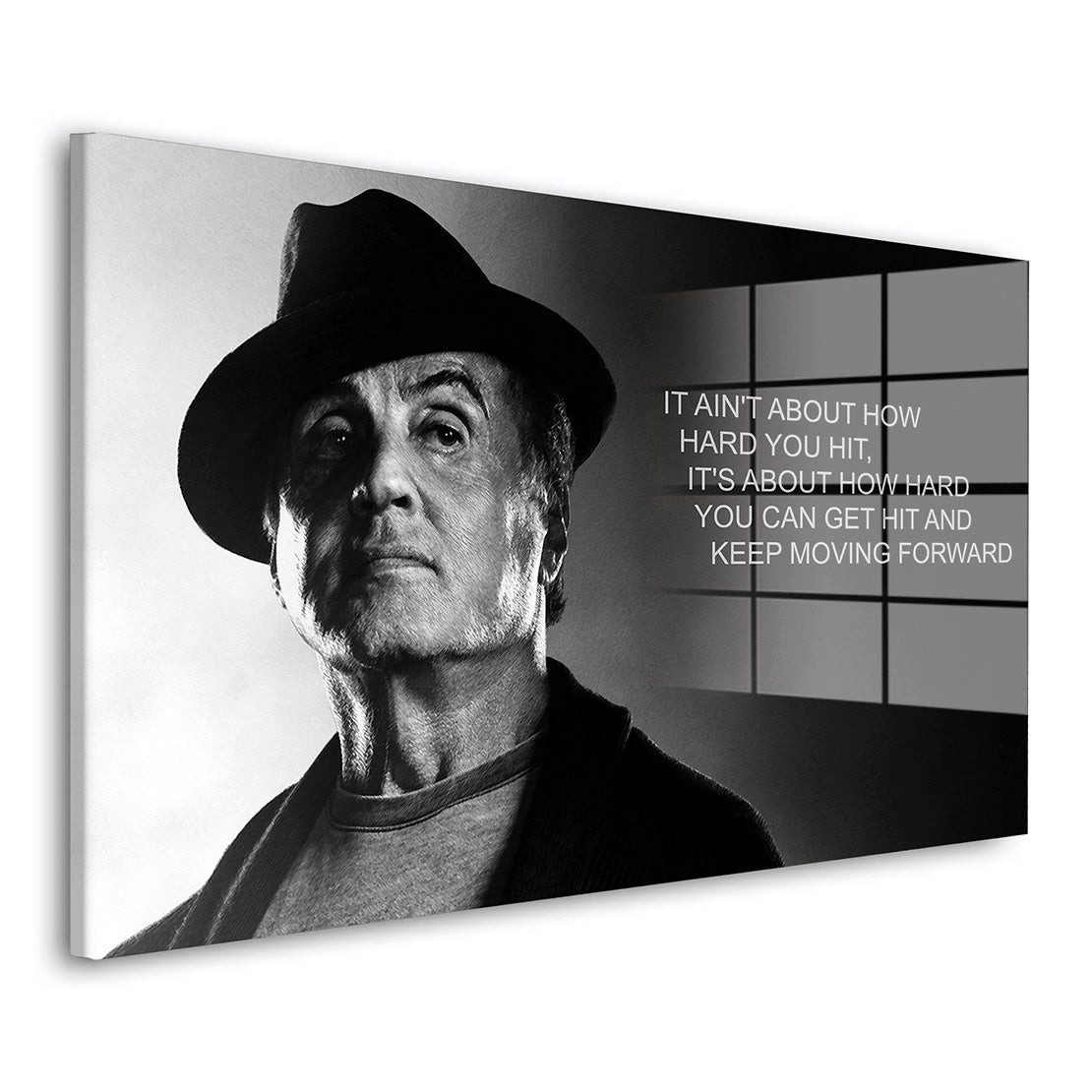Artedinoi Acrylglasbild Motivation Boxer Zitat Acrylglas Wandbild Bild Wanddeko Wohnzimmer Fil