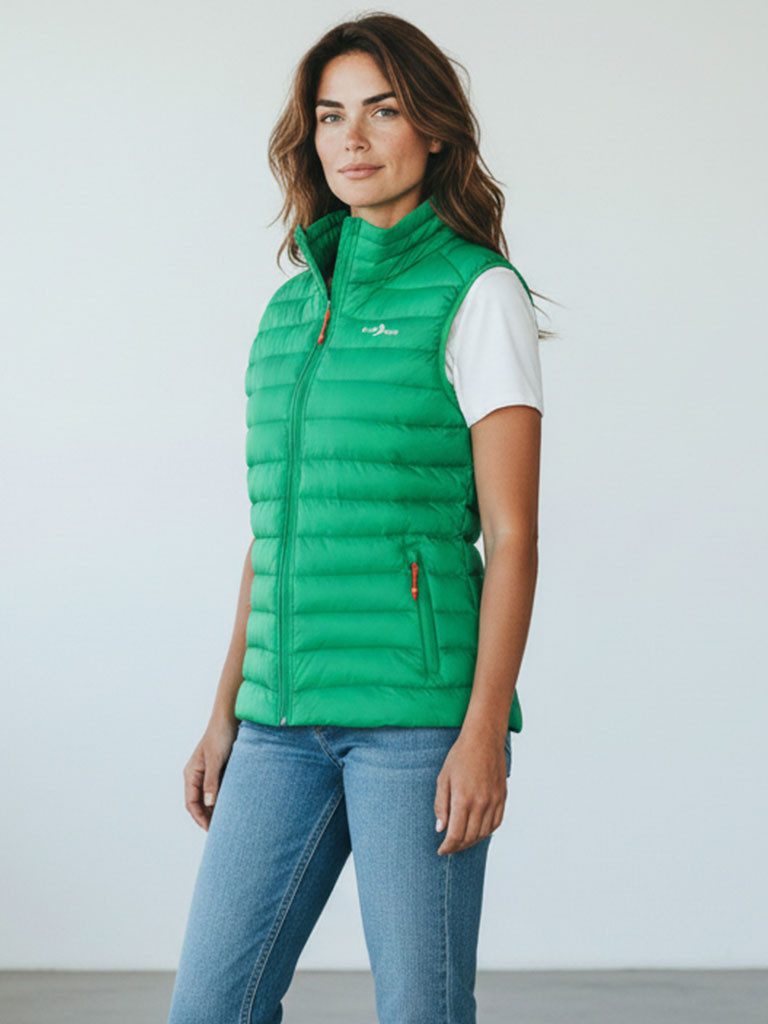 Blue Wave Steppweste Damen Weste Olivia gesteppt mit Stehkragen - Packable inkl. Packbeutel